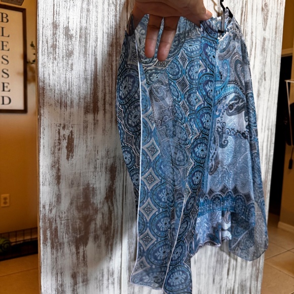 Style & co. Womens XL Shell & Cami Top Paisley Sheer Blouse & Tank - Picture 5 of 14